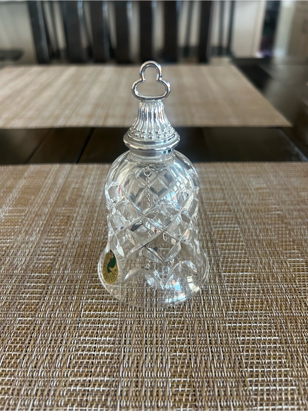 Waterford Crystal Bell with Silver-Tone Top - Clear